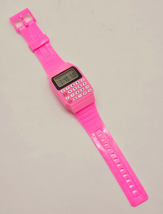 Calculator Watch Nerdy Life Pink Color