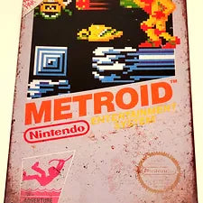 Metroid NES Metal Poster